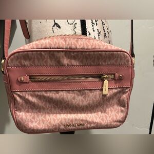 Michael Kors Pink MK Logo Crossbody Bag